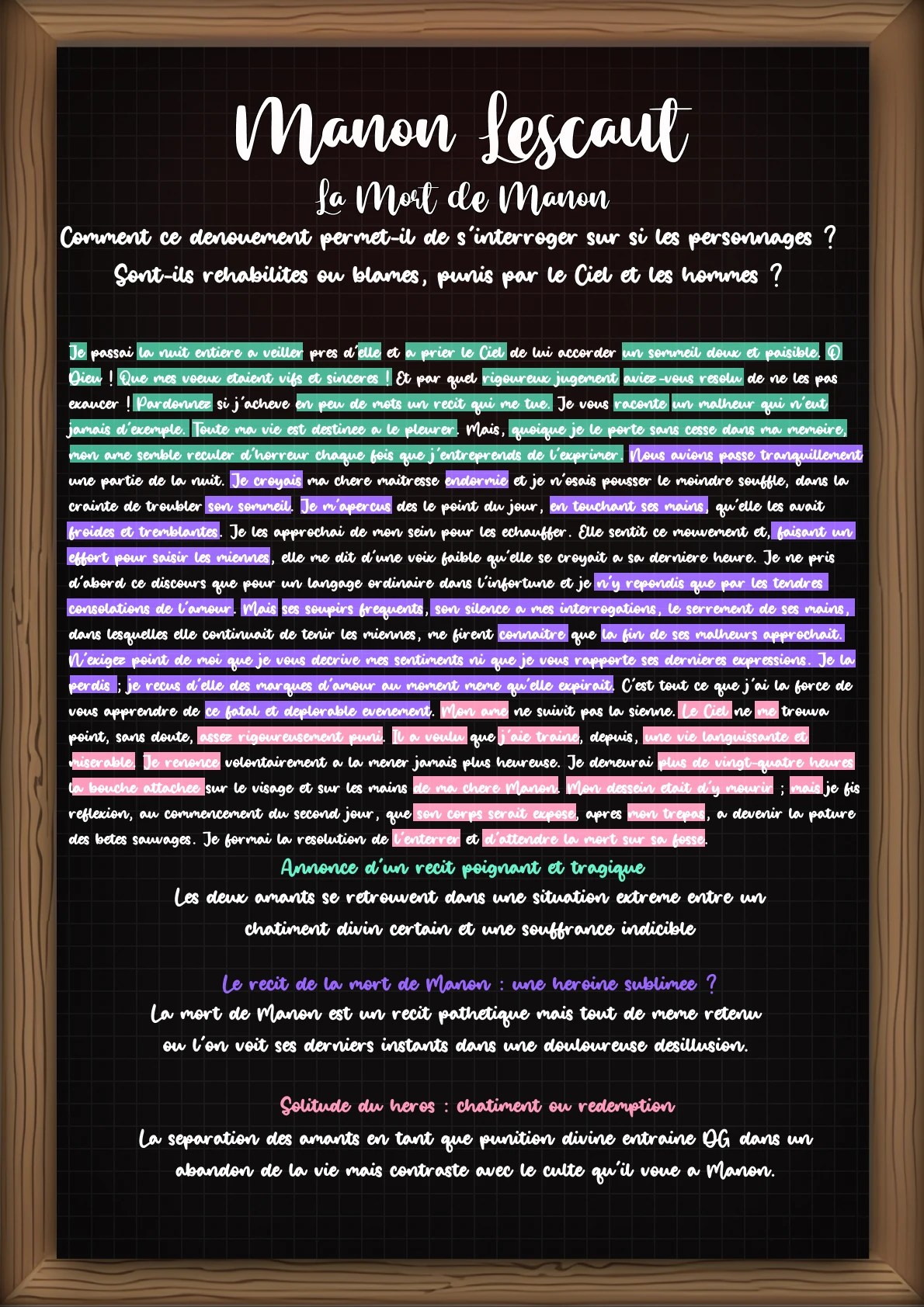 Manon Lescaut - La Mort de Manon - roman